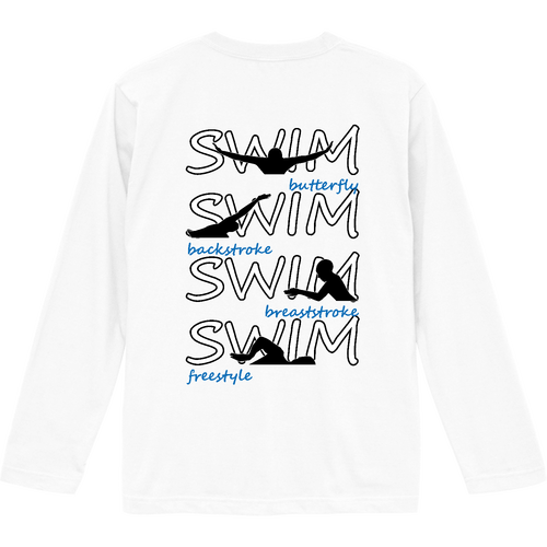 SWIM（B）背面プリント ロングスリーブTシャツ