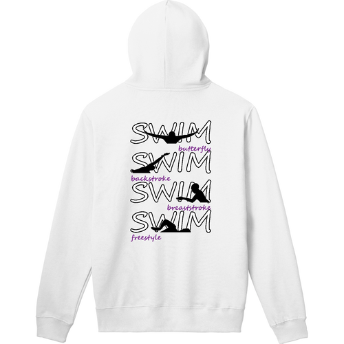 SWIM（V）背面プリント 軽量プルパーカー (長袖プリント)
