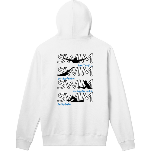 SWIM（B）背面プリント 軽量プルパーカー (長袖プリント)