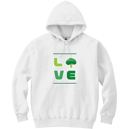 ブロッコリーLOVE 軽量プルパーカー (長袖プリント)