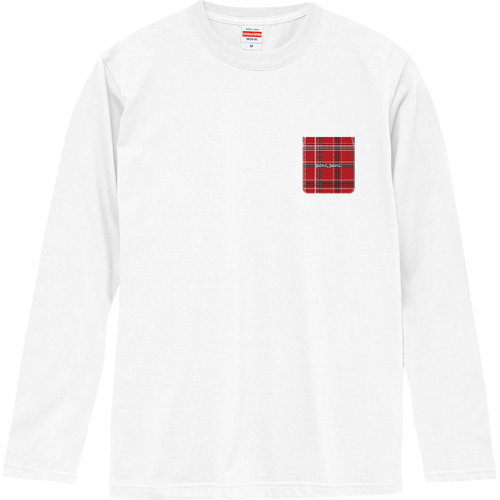 チェック柄（B）ポケット ロングスリーブTシャツ