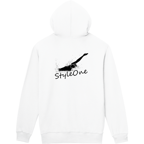 背泳ぎ（StyleOne）背面プリント 軽量ジップアップパーカー