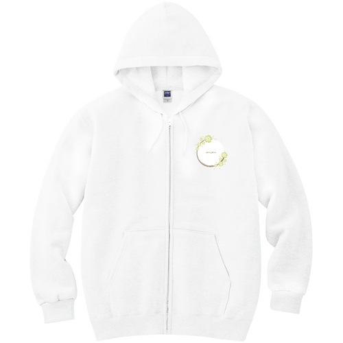 御衣黄桜〇2024（白）beni_beni 軽量ジップアップパーカー