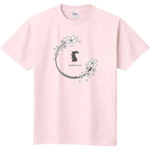 桜〇2024（透明）うさぎ 定番Ｔシャツ