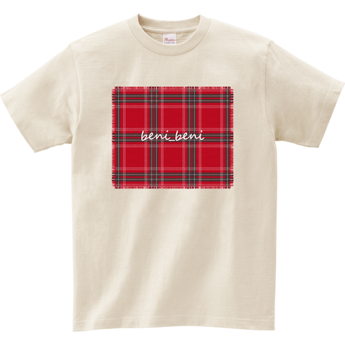 beni_beniロゴチェック柄（B） リミテッドカラーＴシャツ