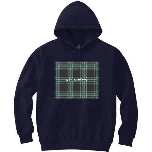 beni_beniロゴチェック柄（A） 軽量プルパーカー (長袖プリント)