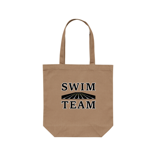 SWIM TEAM（黒） レギュラーキャンバストートバッグ(M) (フルカラー転写プリント)