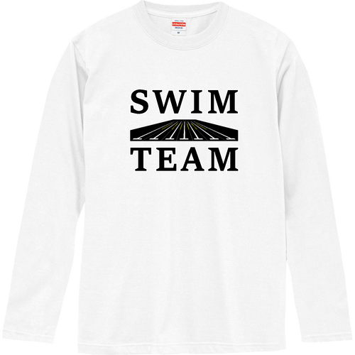 SWIM TEAM（黒） ロングスリーブTシャツ