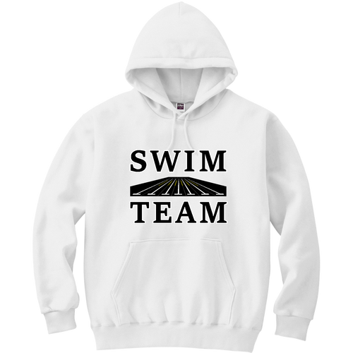 SWIM TEAM（黒） 軽量プルパーカー (長袖プリント)