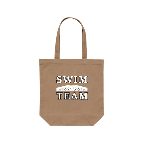 SWIM TEAM（白） レギュラーキャンバストートバッグ(M) (フルカラー転写プリント)