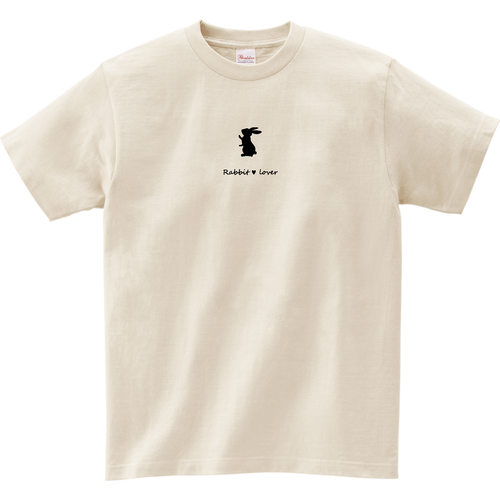うさぎシルエット（黒） リミテッドカラーＴシャツ