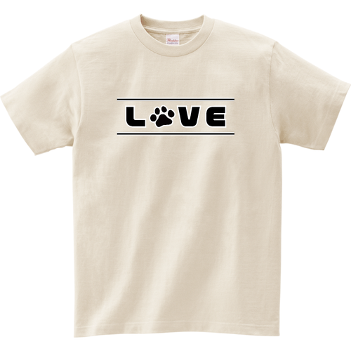 肉球LOVE（黒） リミテッドカラーＴシャツ