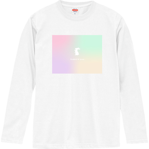 うさぎグラデーション（A） ロングスリーブTシャツ