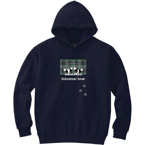 牛柄チワワチェック（A） 軽量プルパーカー (長袖プリント)