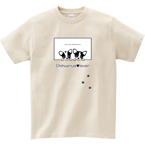 牛柄チワワ（白窓） リミテッドカラーＴシャツ