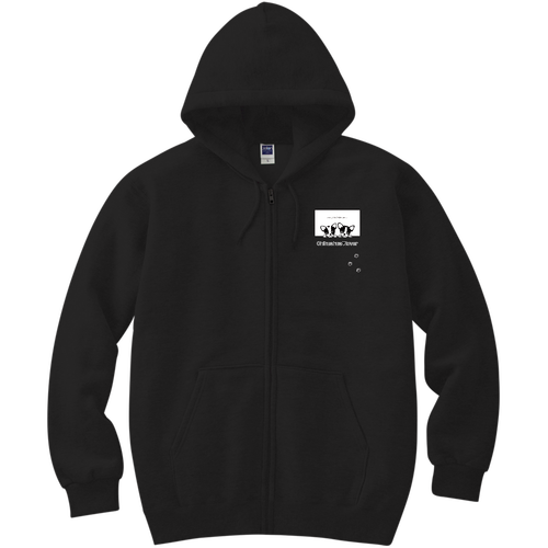 牛柄チワワ（白窓） 軽量ジップアップパーカー