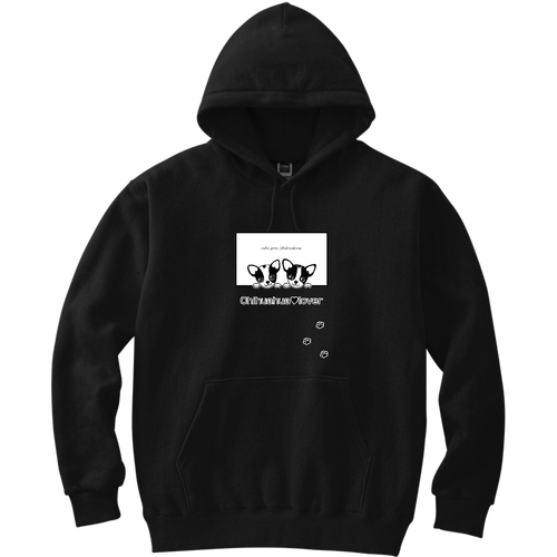 牛柄チワワ（白窓） 軽量プルパーカー (長袖プリント)