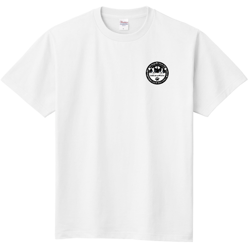 牛柄チワワ〇（黒）ワンポイント 定番Ｔシャツ