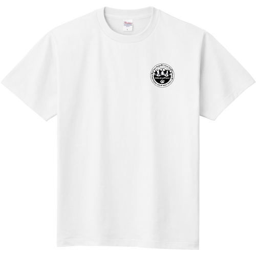 牛柄チワワ〇（白） 定番Ｔシャツ