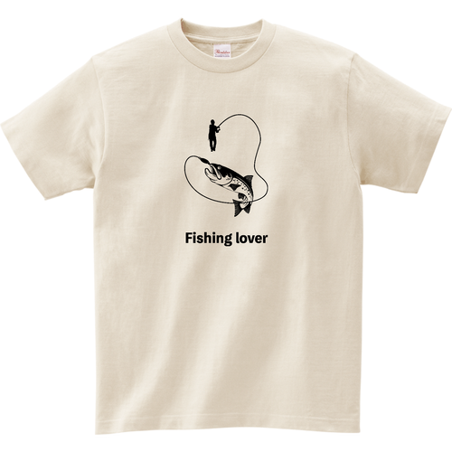 釣りイラスト（黒）（Fishing lover） リミテッドカラーＴシャツ