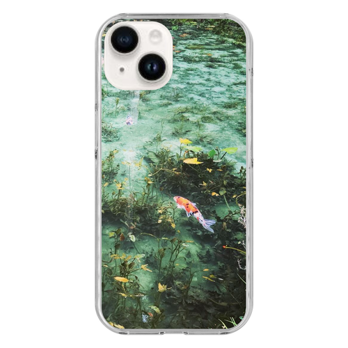 モネの池 iPhone15 (透明)(ハードケース)