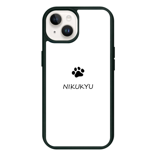 肉球（黒） iPhone14 クリアパネルラバーケース