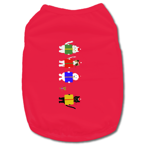 ねこ、ねずみ、雪だるまのクリスマスプレゼント ドッグウェア