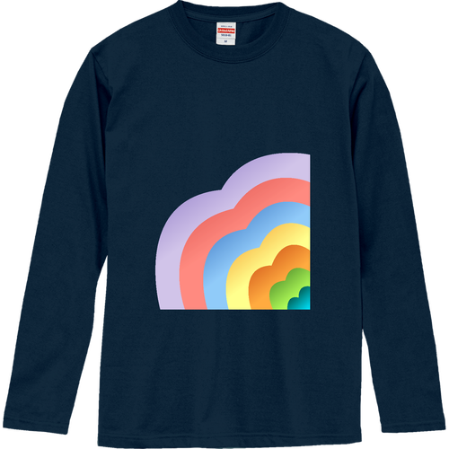 ハート形のお尻 ロングスリーブTシャツ