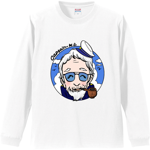 海の男！船長、キャプテン・K リブ付 ロングスリーブＴシャツ