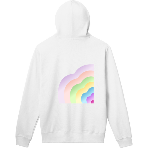 ハート形のお尻 軽量プルパーカー (長袖プリント)