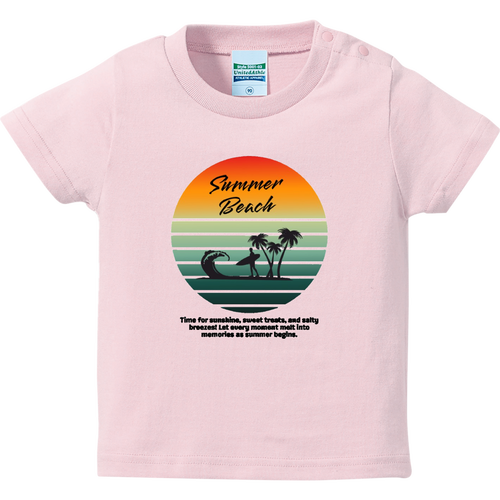 summer beach☆surfing ハイクオリティーベビーTシャツ