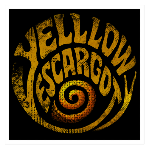 YELL LOW ESCARGOT　ロゴステッカー(10cm*10cm) 100mmホワイトステッカー・シール