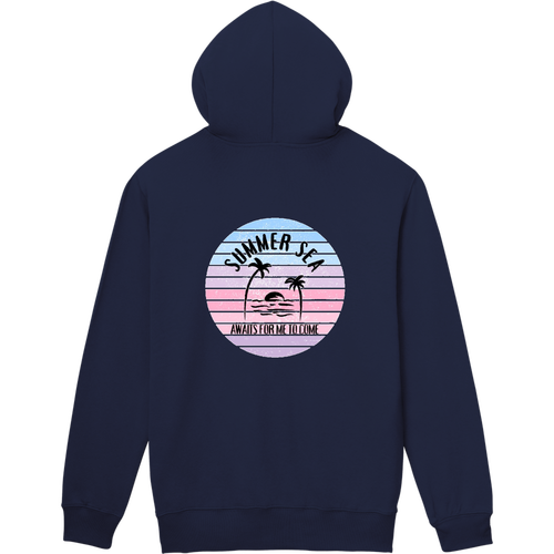 summer sea☆ピンク 軽量ジップアップパーカー