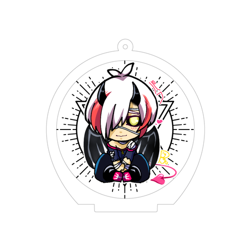 アクリルキースタンド［パフ］ 70×70mm アクリルキースタンド（円形）