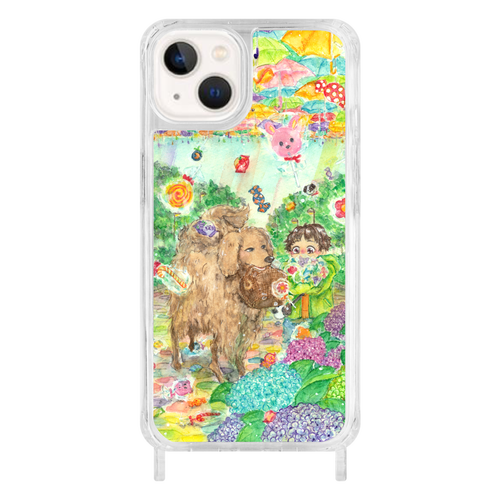 傘時々飴 iPhone 13 用リング型 ストラップホール付き クリアケース iPhone 13 用リング型 ストラップホール付き クリアケース