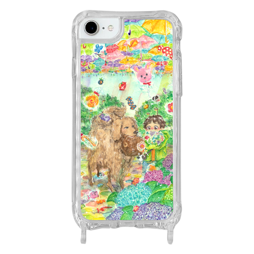 傘時々飴  iPhone SE(第2世代･第3世代)/8/7/6s/6用リング型 ストラップホール付き　クリアケース/クリア iPhone SE(第2世代･第3世代)/8/7/6s/6用リング型 ストラップホール付き　クリアケース