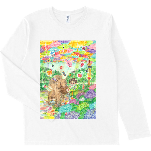 傘時々飴   スリムフィット ロングスリーブTシャツ スリムフィット ロングスリーブTシャツ