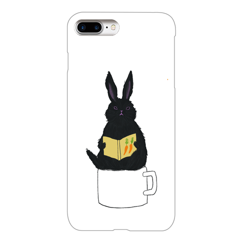 黒うさぎの読書 iPhone7Plus(透明)
