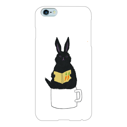 黒うさぎの読書 iPhone6Plus/6sPlus(透明)