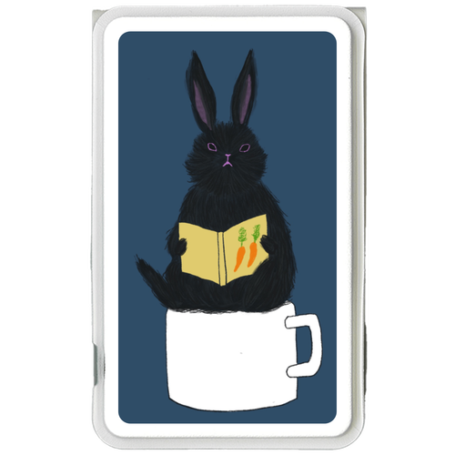 黒うさぎの読書 スタンドワイヤレス充電器コンパクトタイプ 5W