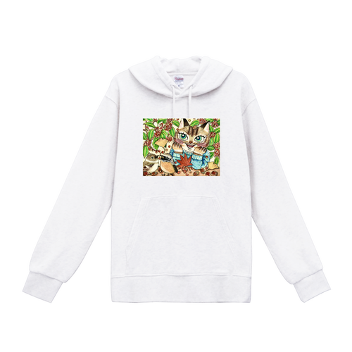 ねこと秋 スタンダードWフードプルパーカー