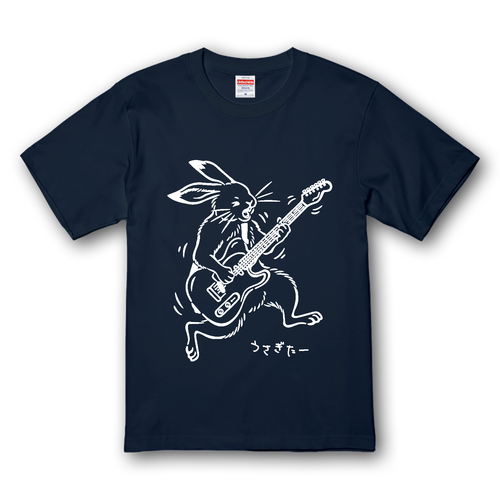 ロックなウサギターくん WH プレミアムTシャツ