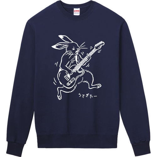 ロックなウサギターくん WH 定番スウェット