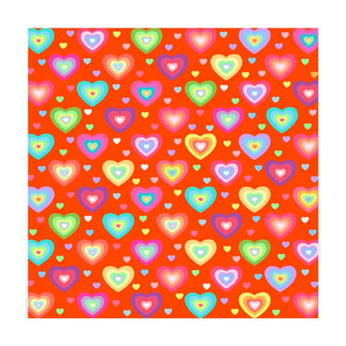 ハートの密輸布 ソフトタッチミニタオル