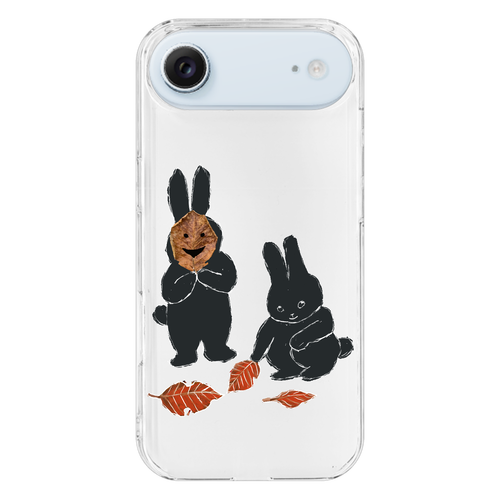 うさぎの秋遊び iPhone17 Air (透明)(ハードケース)