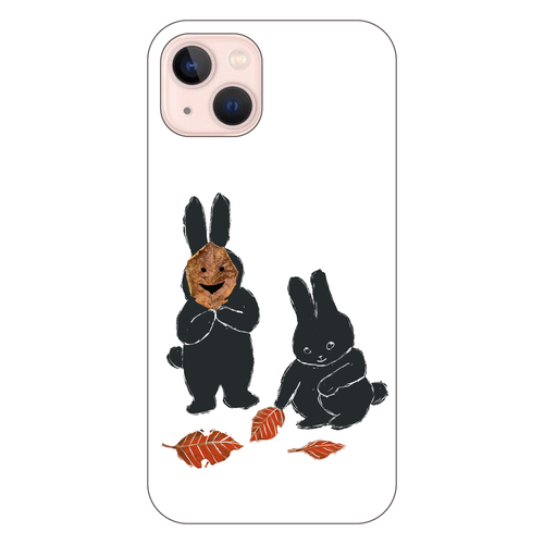 うさぎの秋遊び iPhone13 (透明) 
