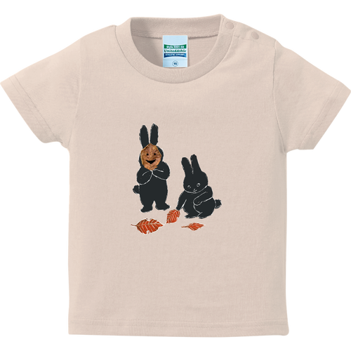 うさぎの秋遊び ハイクオリティーベビーTシャツ