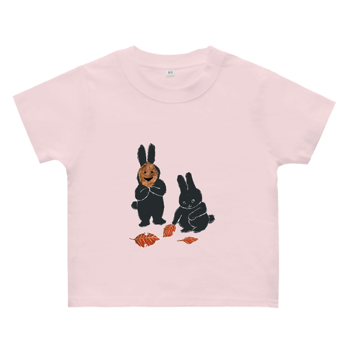 うさぎの秋遊び ヘビーウェイトベビーＴシャツ
