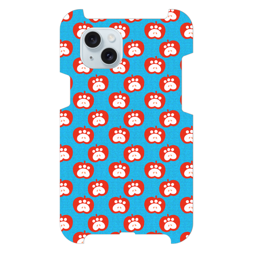 肉球リンゴのスマホケース【赤リンゴ】 iPhone15 Plus