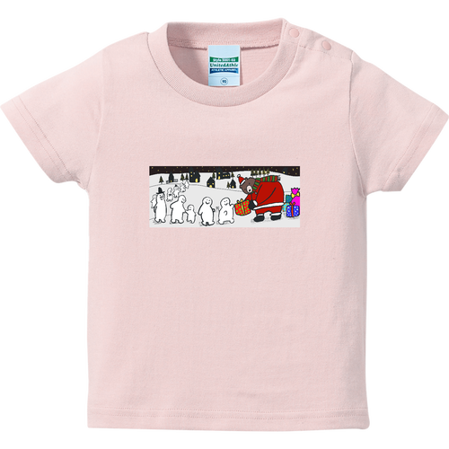 クマのサンタさん ハイクオリティーベビーTシャツ